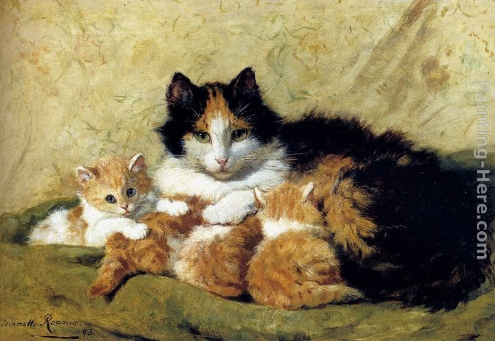Henriette Ronner-Knip A Proud Mother
